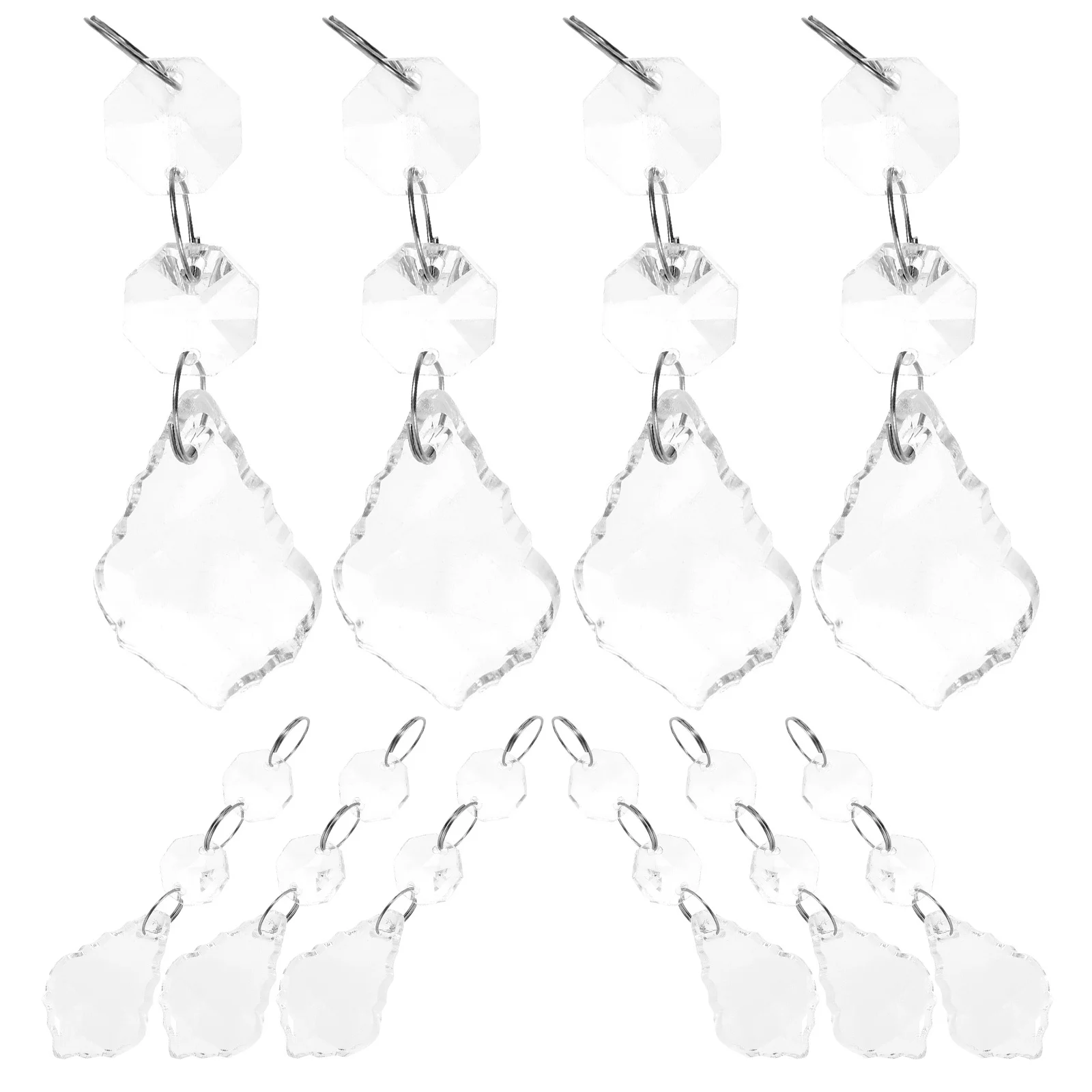 

10Pcs Crystal Glass Pendant Decorative Hanging Light Ornaments for Home Wedding Anniversary Crystals Replacement