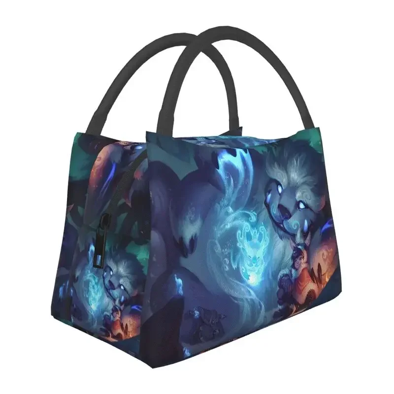 

Legend Video Games Leagues Thermal Insulated Lunch Bag Women Nunu Willump Portable Lunch Tote Travel Storage Meal Food Box