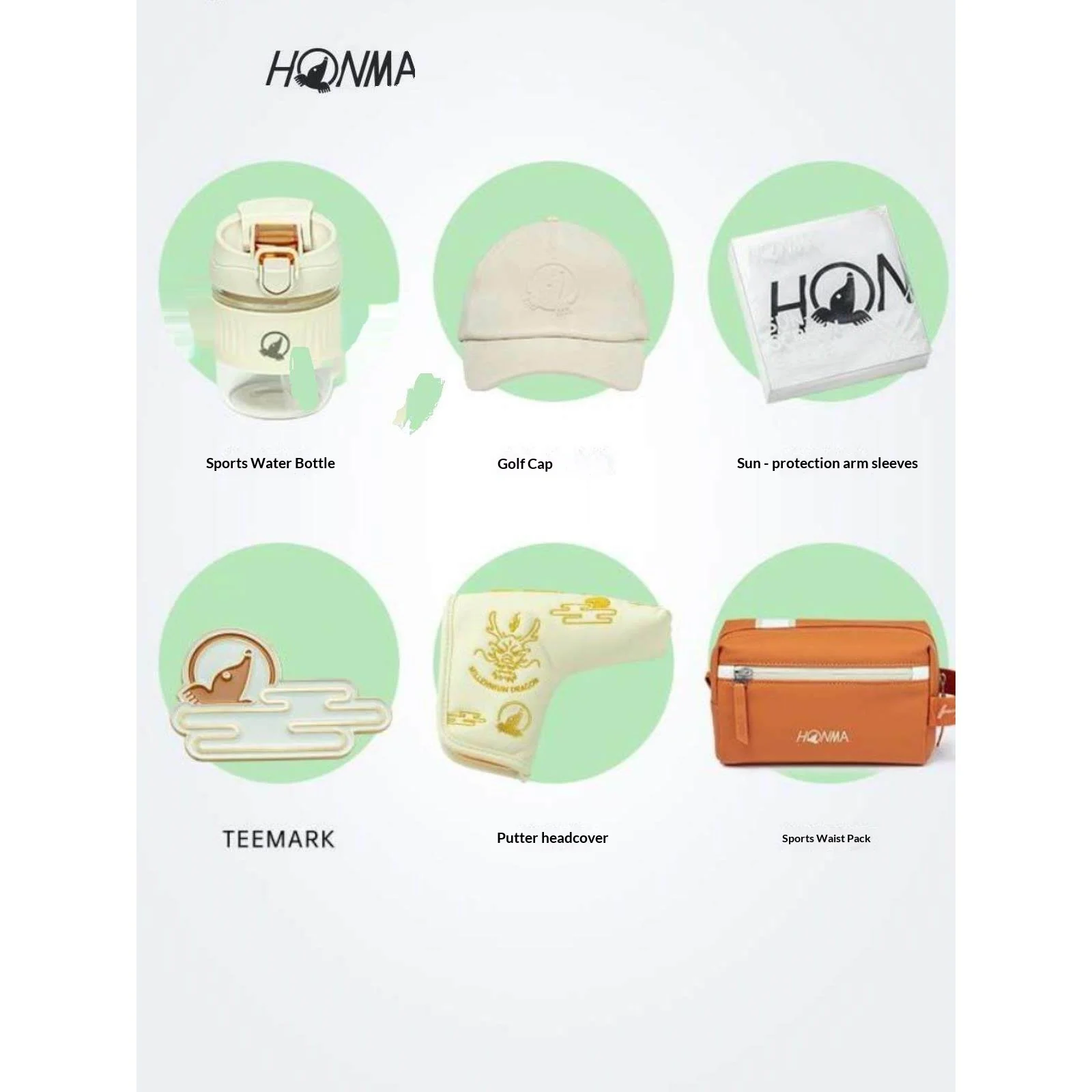 HONMA 2026 Golf Accessories Gift Box 6 Pieces Sports Set Hat Bag Cup Gloves Marker Putter Cover