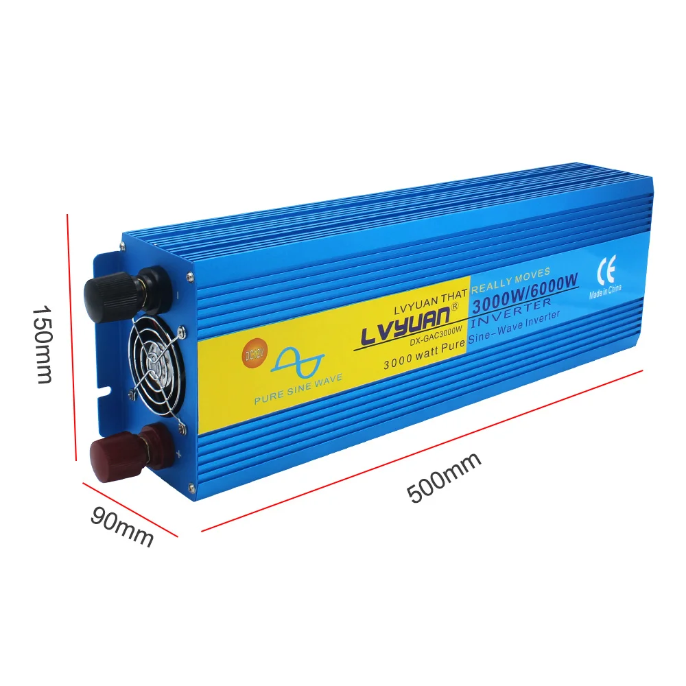 Pure Sine Wave Inverter Power Inverter 6000W DC 12V 24V To AC 220V 240V 50HZ 60HZContinuous Power 3000W Suitable For Home And RV