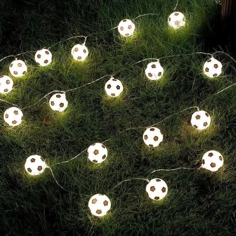 1.5m 10LED Soccer Ball Fairy String Light Bedroom Hanging Lights Garden Sports Football Theme Birthday Party Favors Decoration