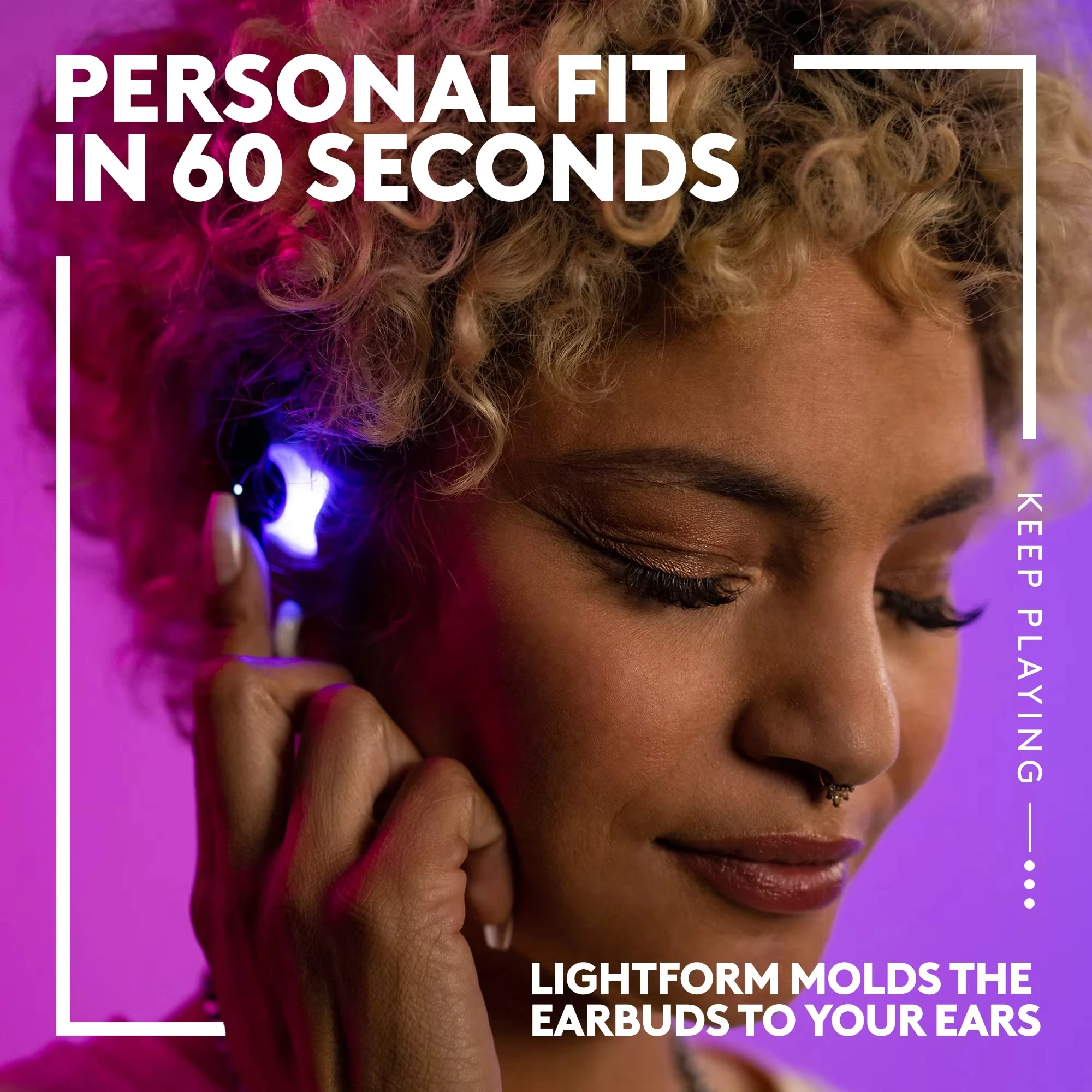 Logitech G FITS True Wireless Gaming Earbuds Lightspeed + Bluetooth Quatre microphones de transformation de faisceau PC, Mac, PS5, PS4, Mobile