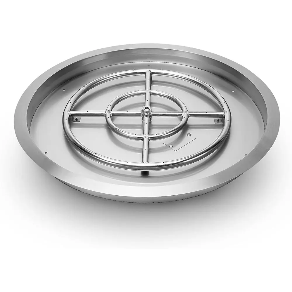 

25 Inch Drop-in ire Pit Pan, Gas ire Pit Burner Inserted or Propane & Natural Gas, 147,000 Max