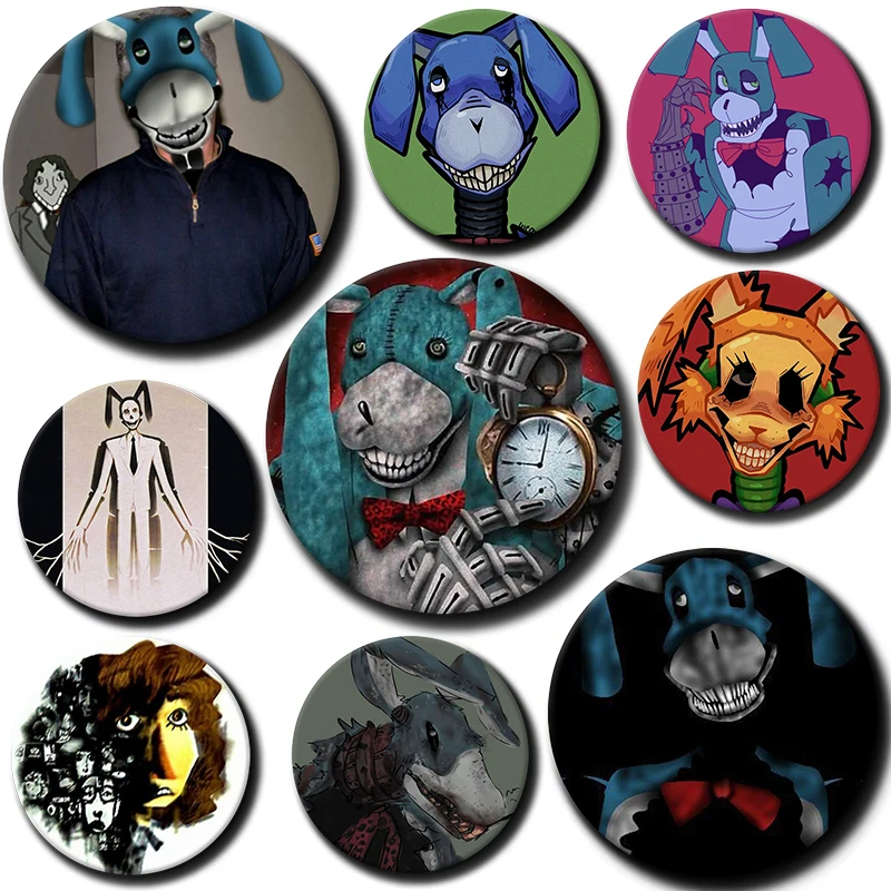 Bon Pumpkin Sophie Walten Anime Brooch Horror Game The Walten Files Soft Button PinsCartoon Round Badge Bag Decor Friend Gifts