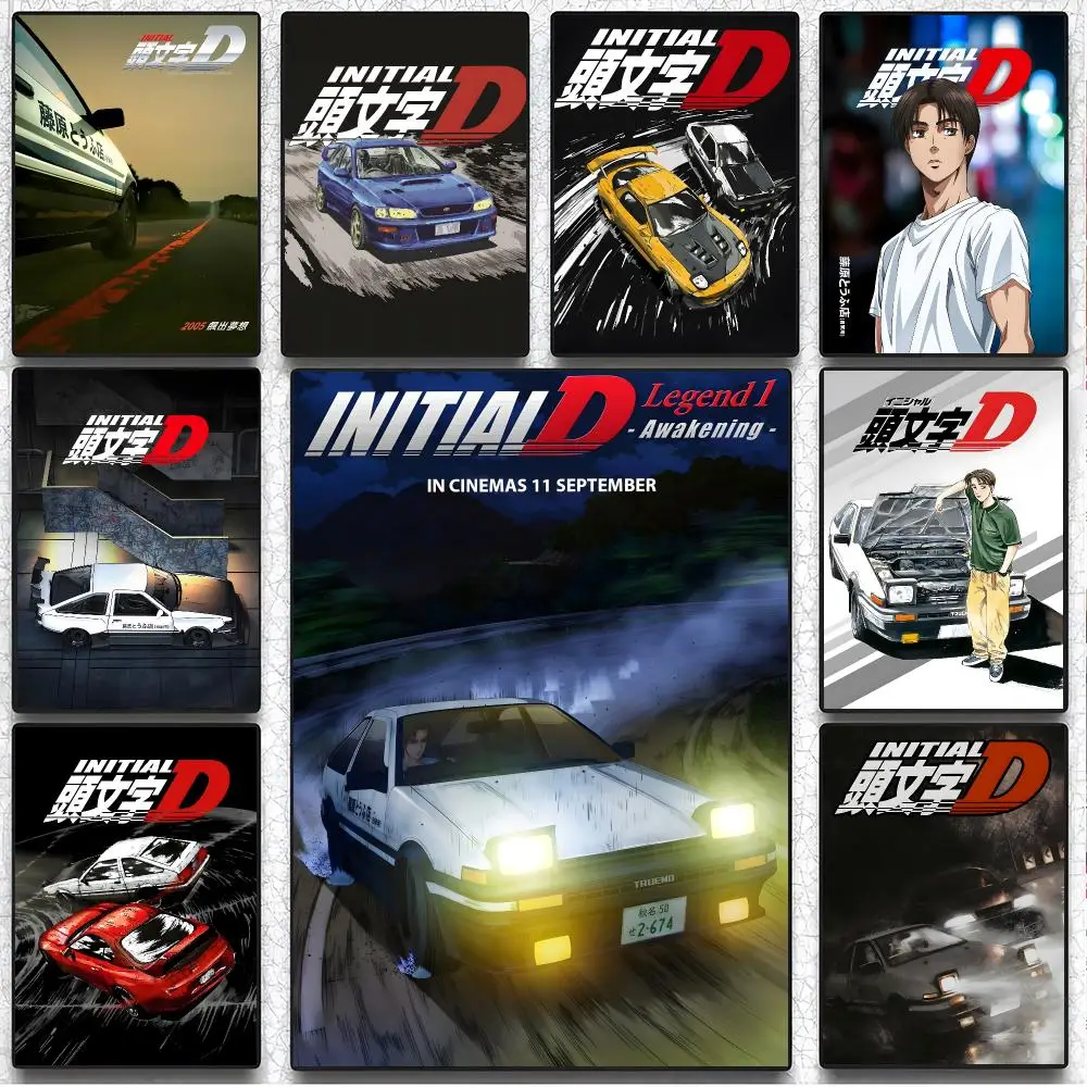 anime racing I-Initial D Poster Artistic Instant Peel-Off Wall Decor Atmosphere Setter for Bedside & Shared Room