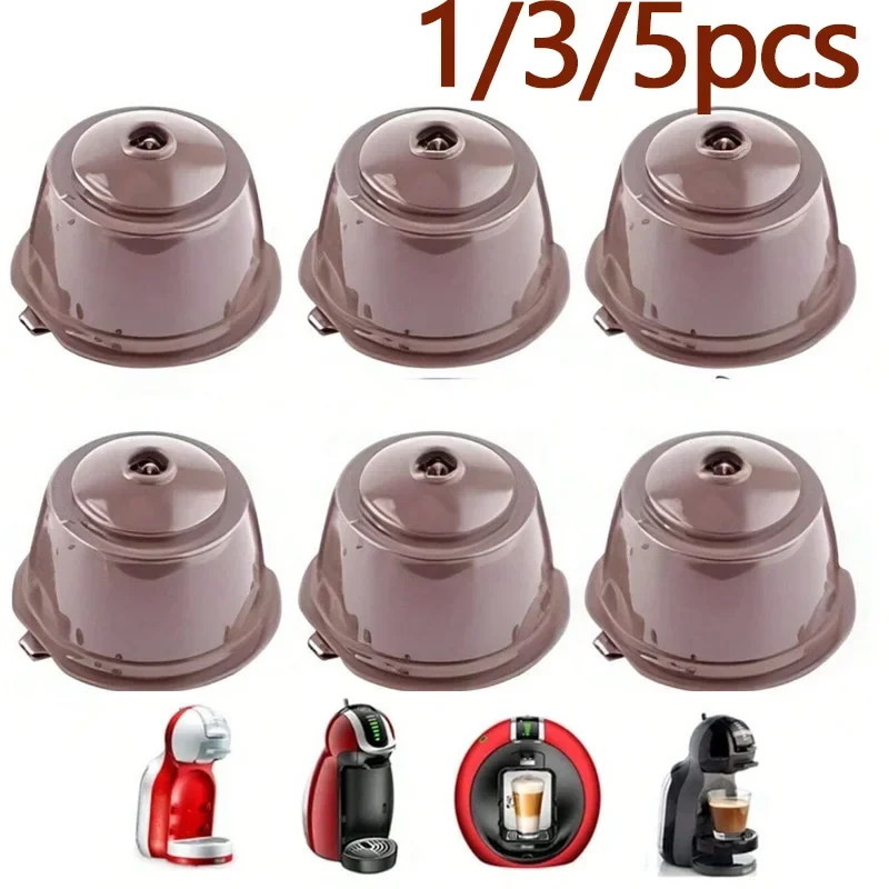 

1/3/5/10pcs Reusable Coffee Capsules Filter Cup Dispenser for Nescafe Dolce Gusto Refillable Coffee Capsules Pod Compatible Kit