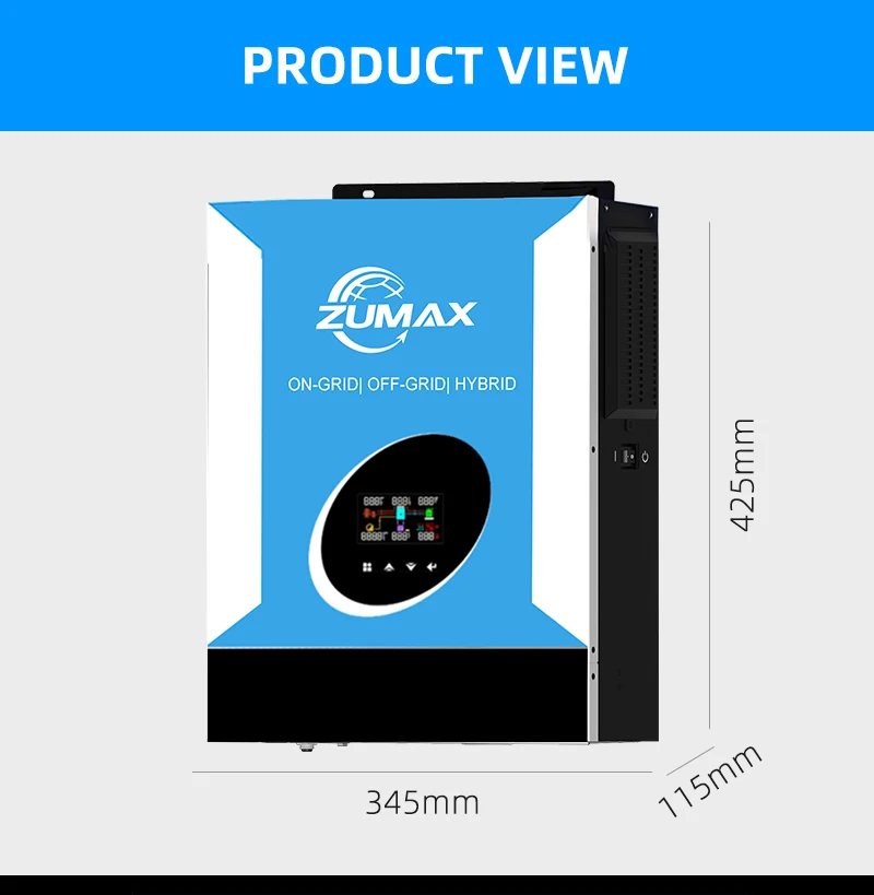 Zumax MIC-4.2 4.2KW  Pure Sine Wave 220V 240V Output High Frequency on/Off Grid Solar Inverter with WIFI