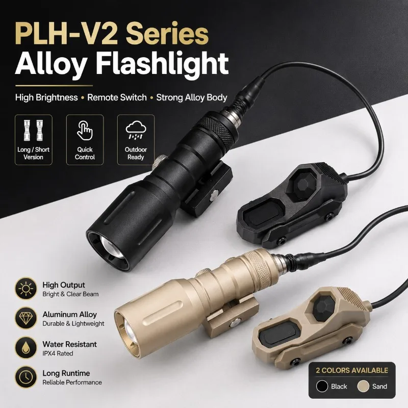 Durable Alloy Hand Torch PLH‑V2 Multi‑Group Flashing Modes High Brightness with AX Tail Part