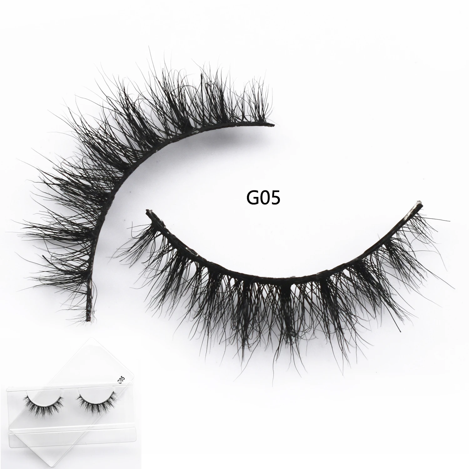 3D Visone Cat Eye Ciglia Visone Ciglia finte Fatte a mano Volume sottile Cateye Ciglia Fox Eye Lashes Striscia completa Ciglia Trucco Ciglia finte