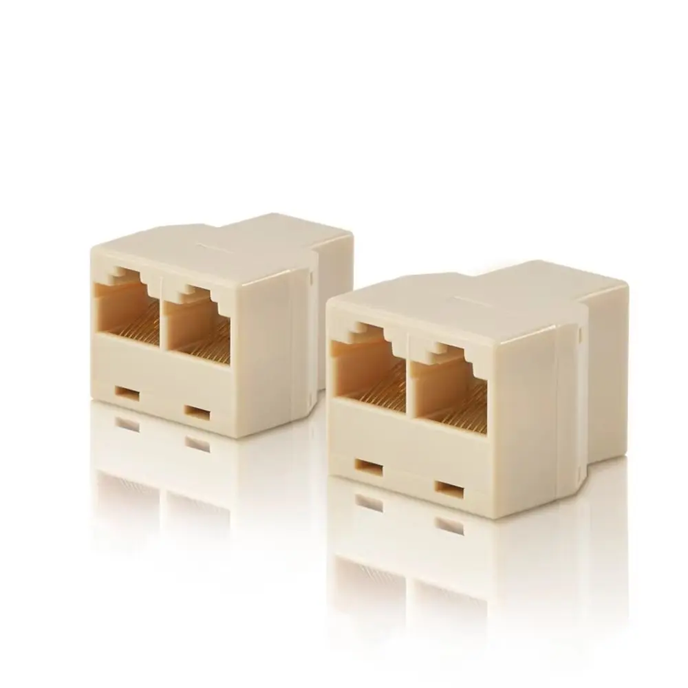4pcs 1 to 2 Ethernet Splitter Adapter Extension Plug Dual Port LAN Port Splitter Universal Plug and Play Network Socket Extender