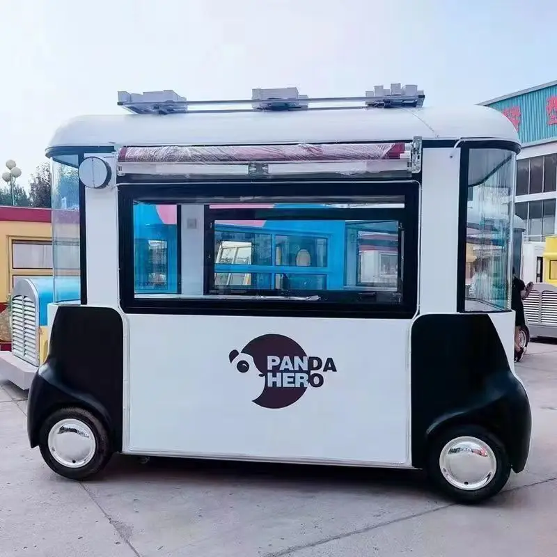 Mobile Multi-functional Aluminum Frame Food Truck Trailer With Candy & Chips Vending Motorized Hot Dog Fast Food Service