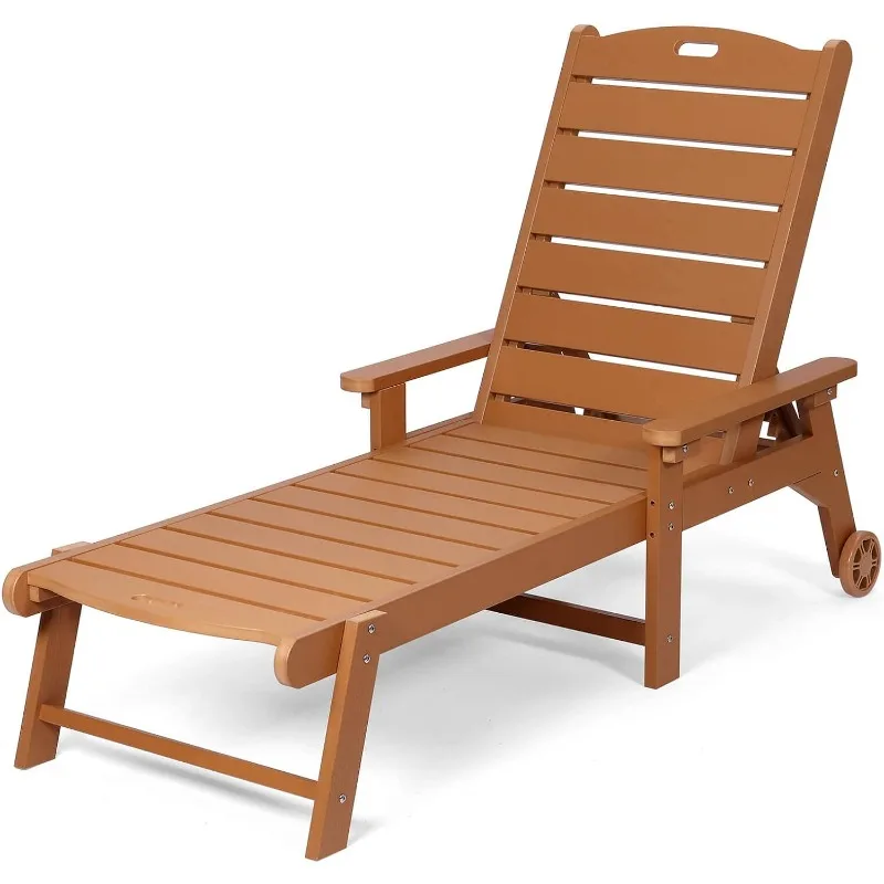 Кресло для отдыха, шезлонг с 5-уровневой регулируемой спинкой и шкивом, легко перемещается, поддерживает до 350 фунтов