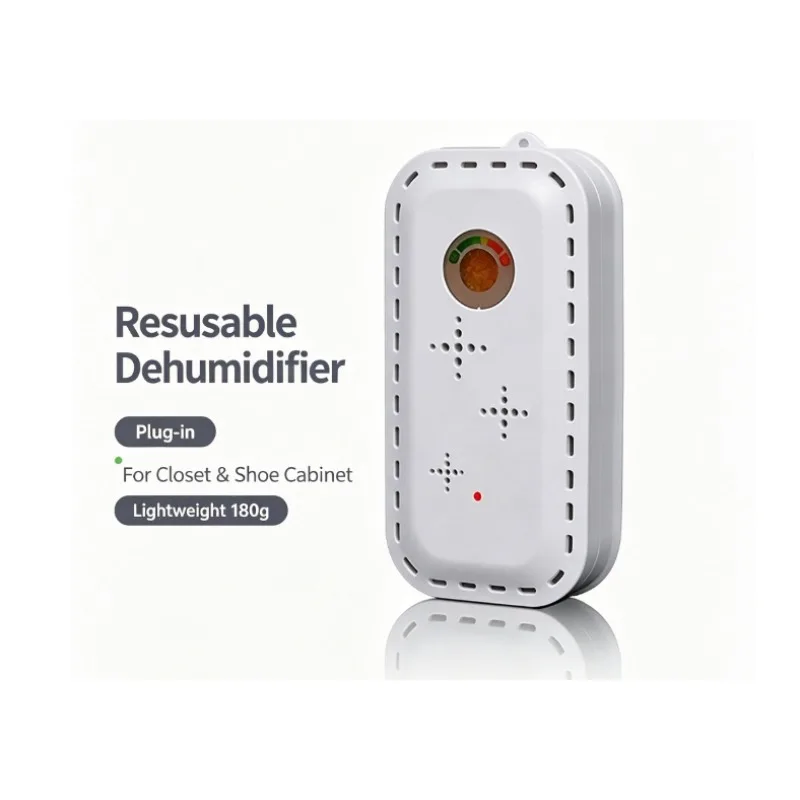 Portable Rechargeable Dehumidifier Card Plug-in Regenerative Moisture Absorber For Wardrobe Shoe Cabinet Drawer Camera Dry Box