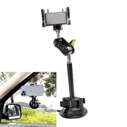 360 Degree Selfie in Car Rotatable Adjustable Phone Camera Bracket Universal Hand Suction Cup Holder Live Streaming Shooting