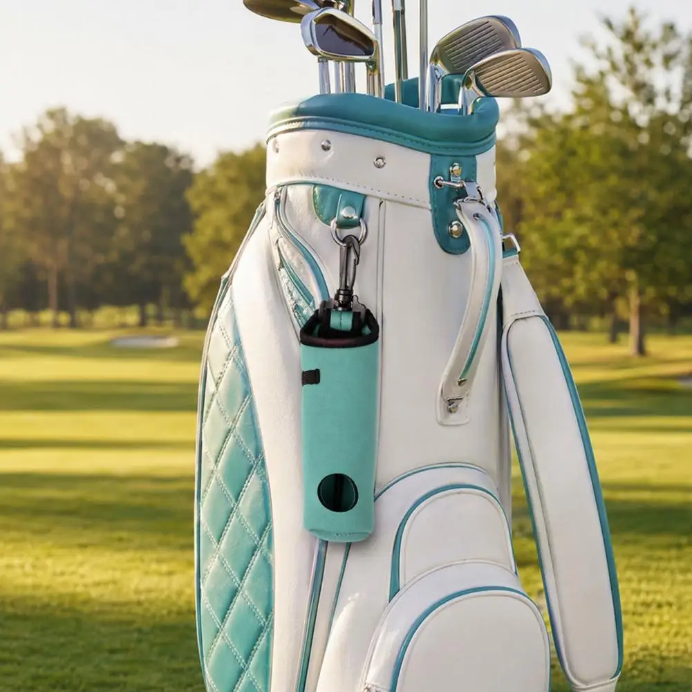 Golf Tee Ball Pouch Golf Ball Carry Bag with Clip Golf Ball Organizer Pouch for Bag Portable Accessories Holder for 3 Balls 3