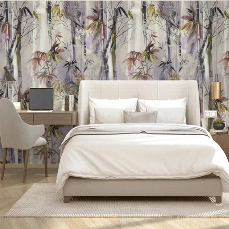 Original light brown tree shadow texture picture TV bedroom home decoration mural background wall