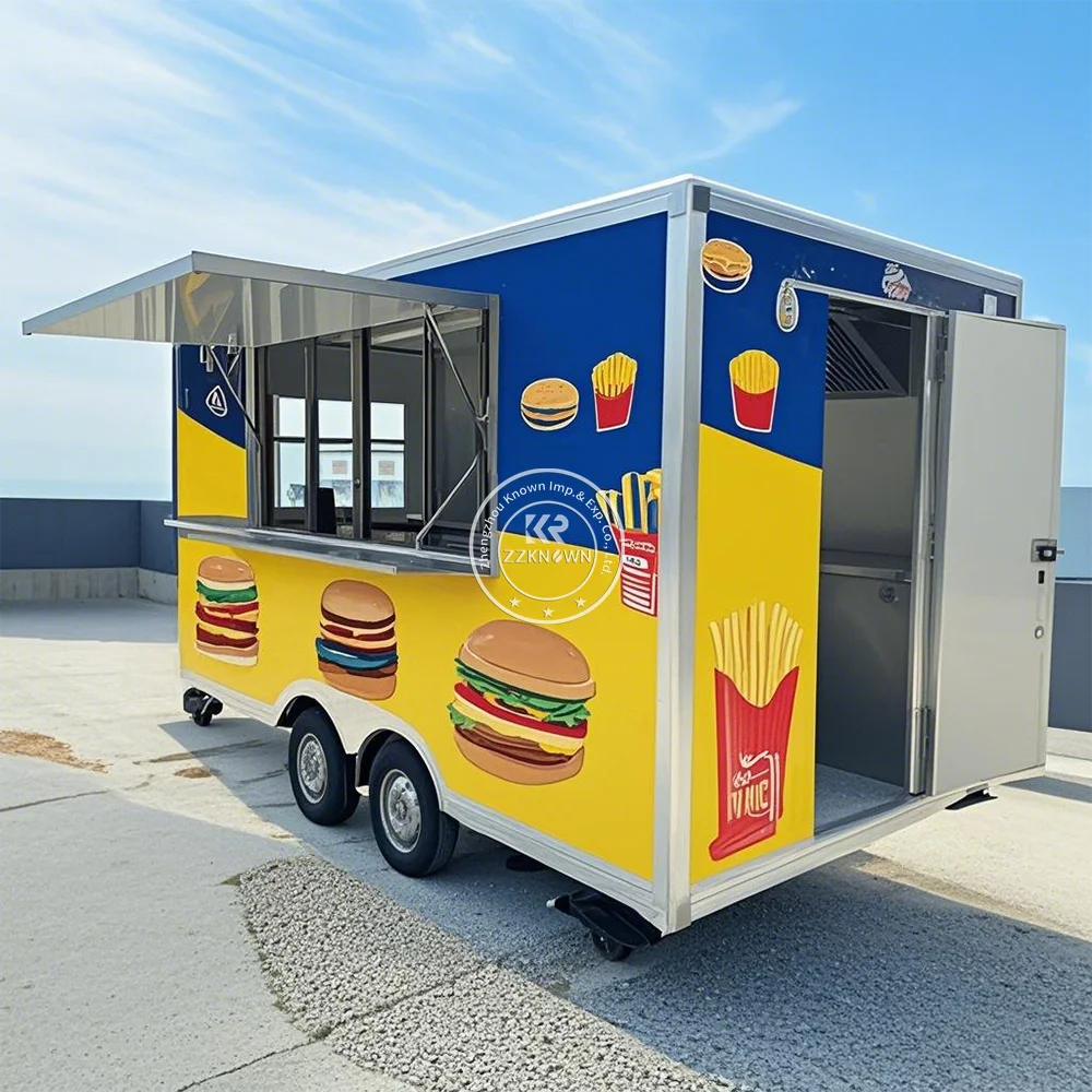 

2025 Chinese Snack Machines Fully Equipped Us Standards Small Mobile Food Truck With Full Kitchen Food Trailer