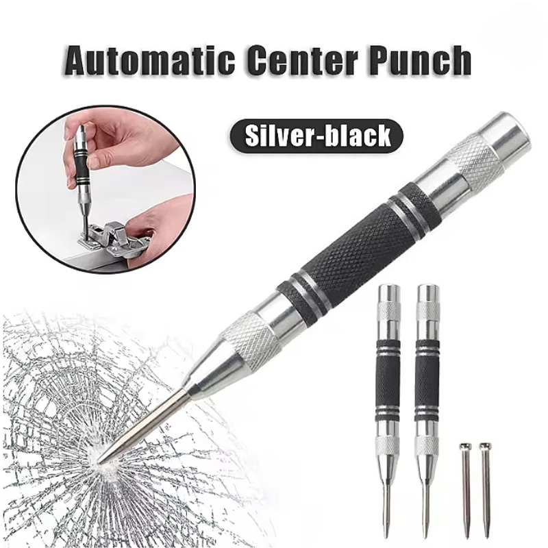 1PC Automatic Center Punch Center Hole Punch Machinists Carpenters Tool Wood Press Dent Marker Woodwork Tool Drill Bit