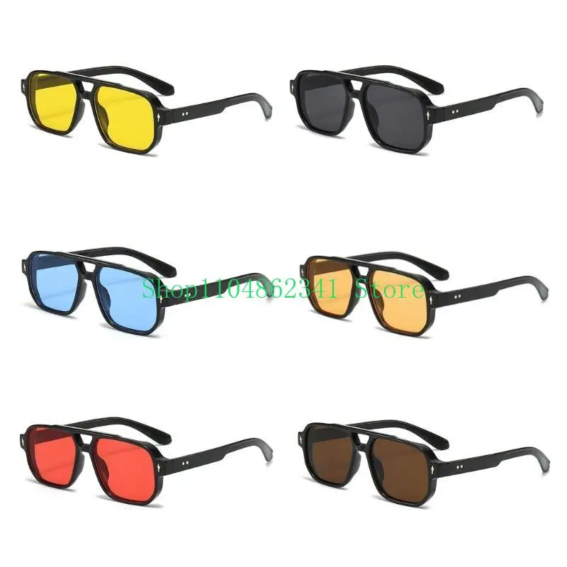 

5asd Rectangle Frame Sunglasses for Adult Nightclub Masquerades Party Sunglasses
