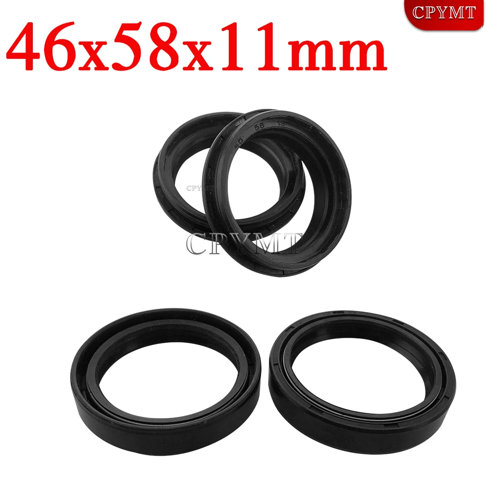 46x58x11 Fork Oil Seal & Dust Cover Fit For KX125 KX250 KX500 ZX-6R ZX6R ZX-9R ZX9R Ninja ZX600 ZZR600 ZX900 1989-2007 2008