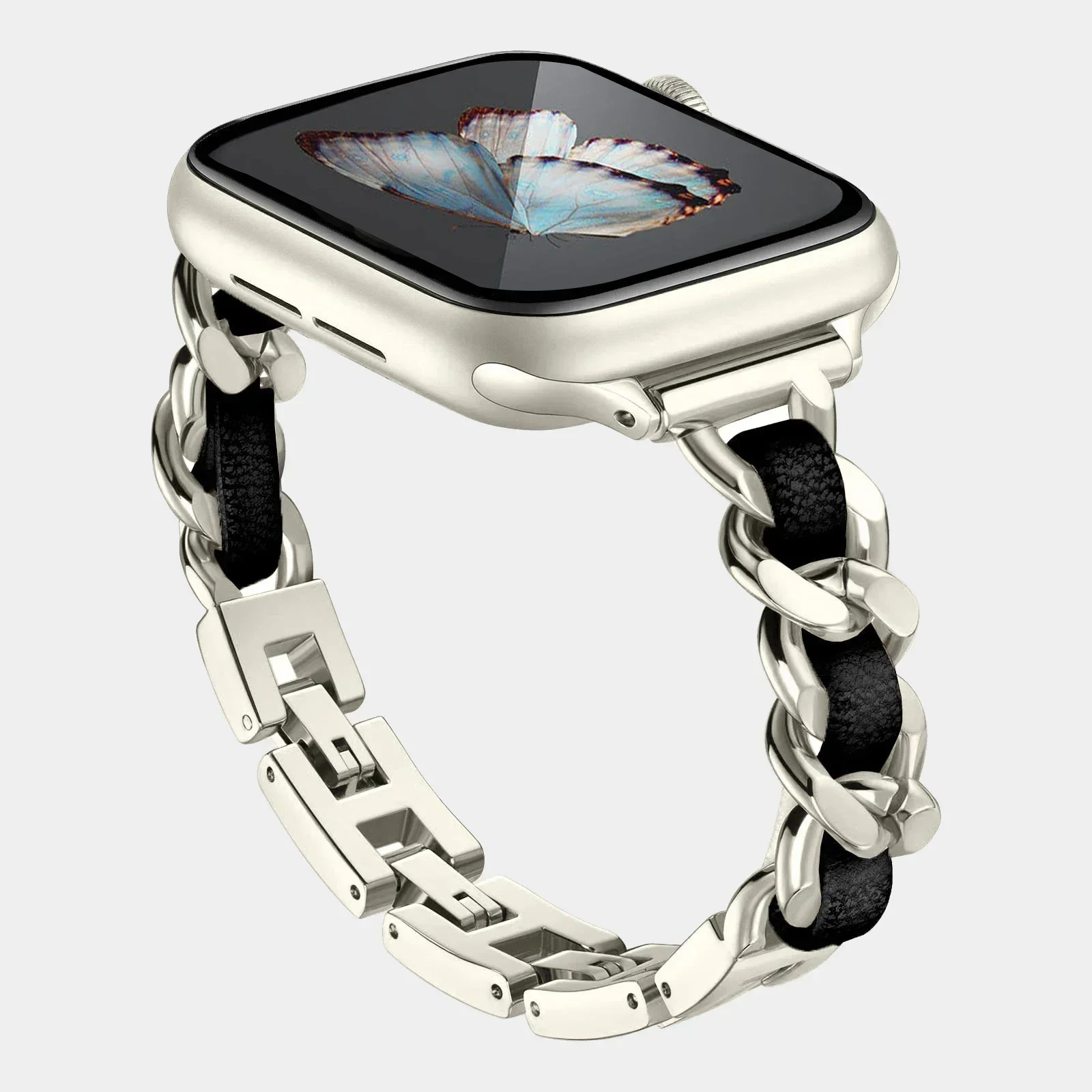Cinturino in acciaio inossidabile per cinturino Apple Watch 49mm 38mm 42mm 40mm 44mm Bracciale in metallo iWatch Series 8 7 6 SE 5 4 3 2 1 cinturino ultra