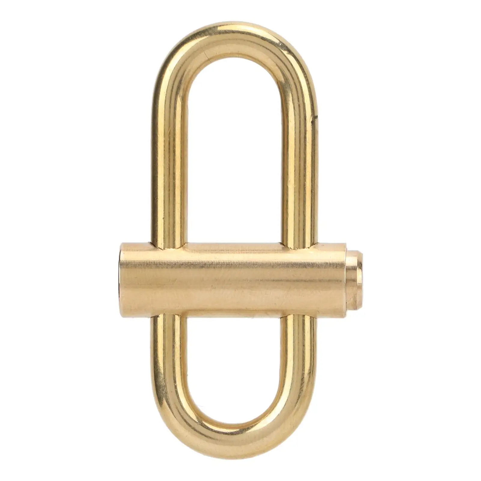 

Brass Oval Slide Lock Keychain Clip Buckle Carabiner - Small Snap Lock for Keys & Accessories