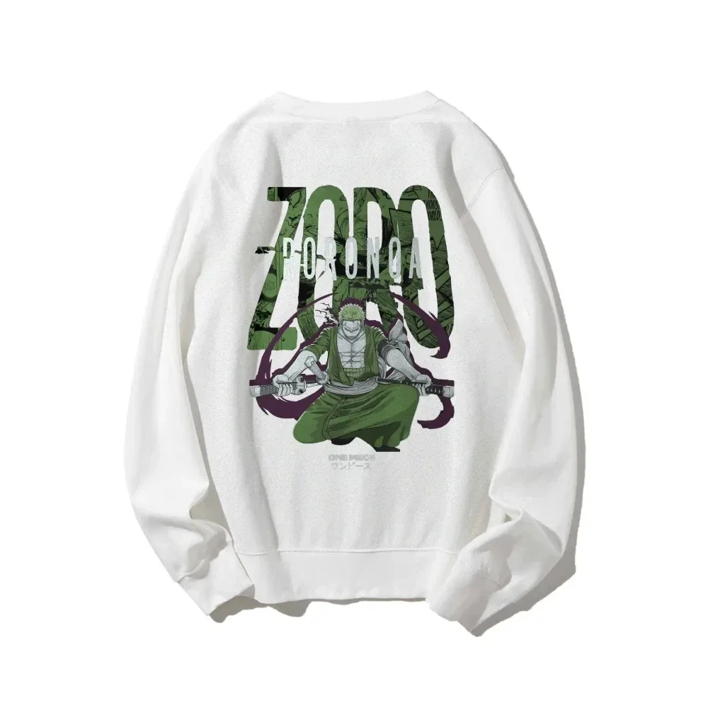 원피스 남성용 스웨트 셔츠 로로노아 조로 일본 애니메이션 후드티 봄과 가을 소년 아동용 긴팔 부모-자식 의상