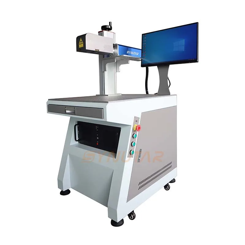 Nuova macchina per marcatura laser a fibra con messa a fuoco dinamica a 3 assi adatta per la linea di assemblaggio targhetta incisione laser a getto d'inchiostro in fibra volante