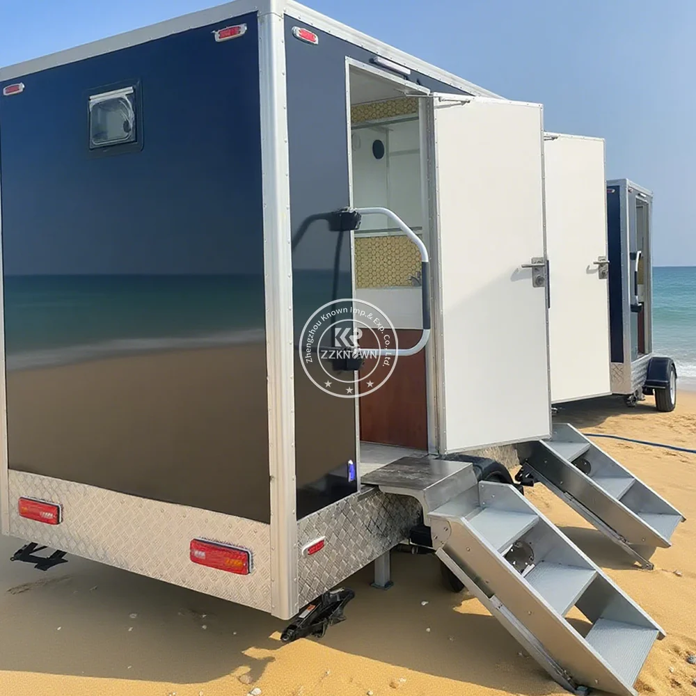 

Mobile Luxury Portable Toilet Trailer Outdoor Public Toilet Washroom Street Bathroom Restroom Trailer For Sale