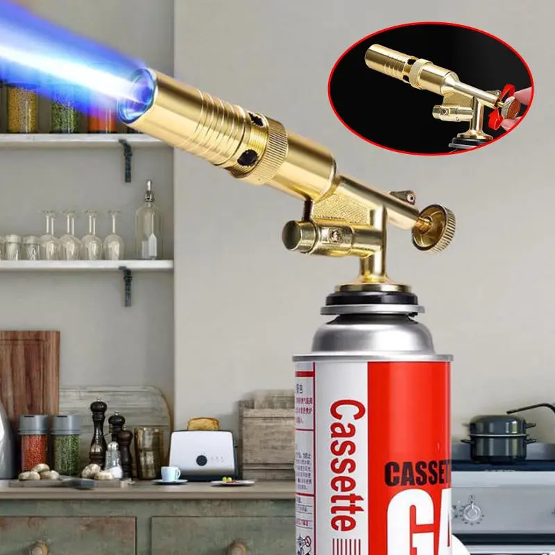 Manual Gas Welding Torch Head Adjustable Portable Nozzle for BBQ Soldering Metalwork DIY Projects