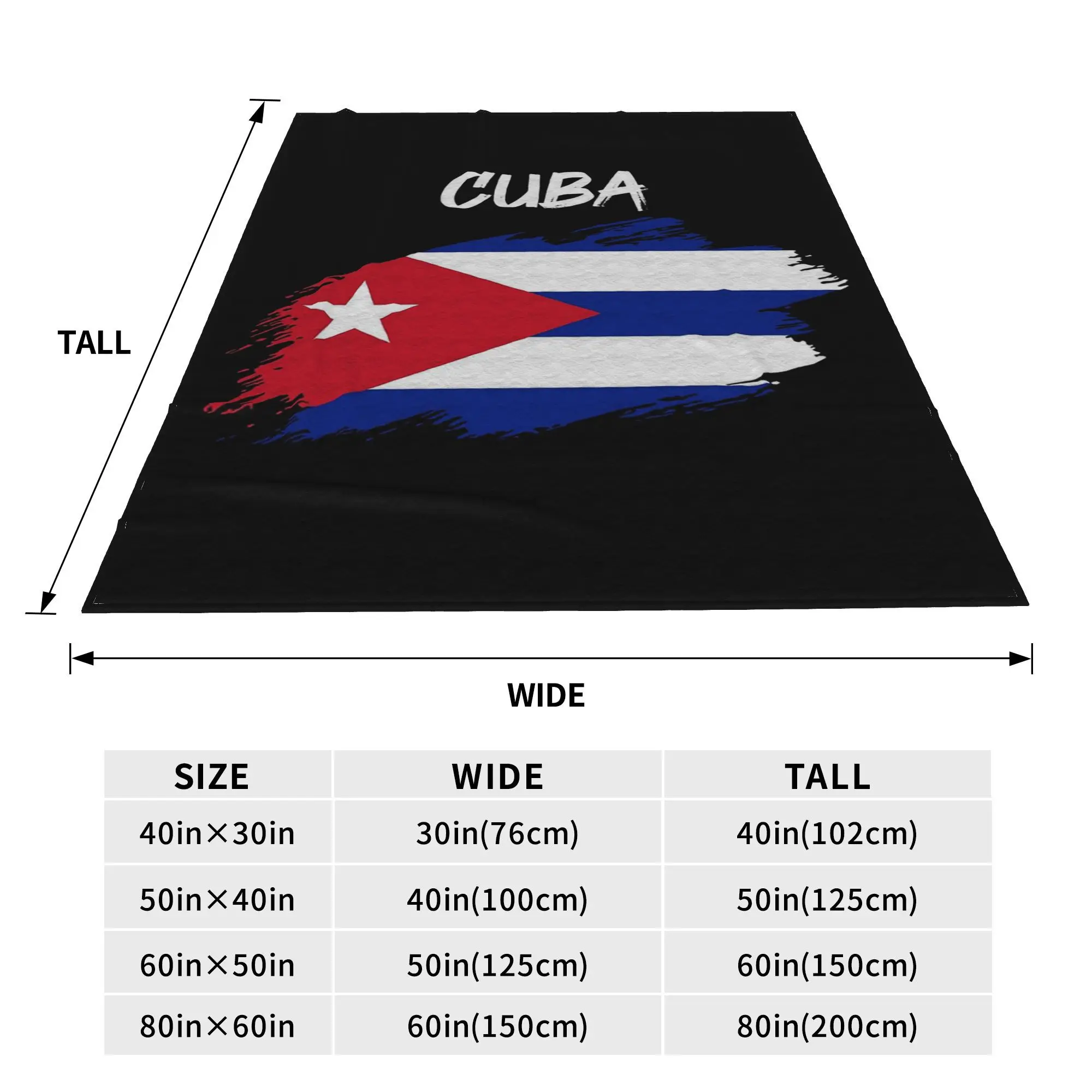 Cuba Cuban flag flag Blankets Soft Warm Flannel Throw Blanket Bedding for Bed Living room Picnic Travel Home Couch