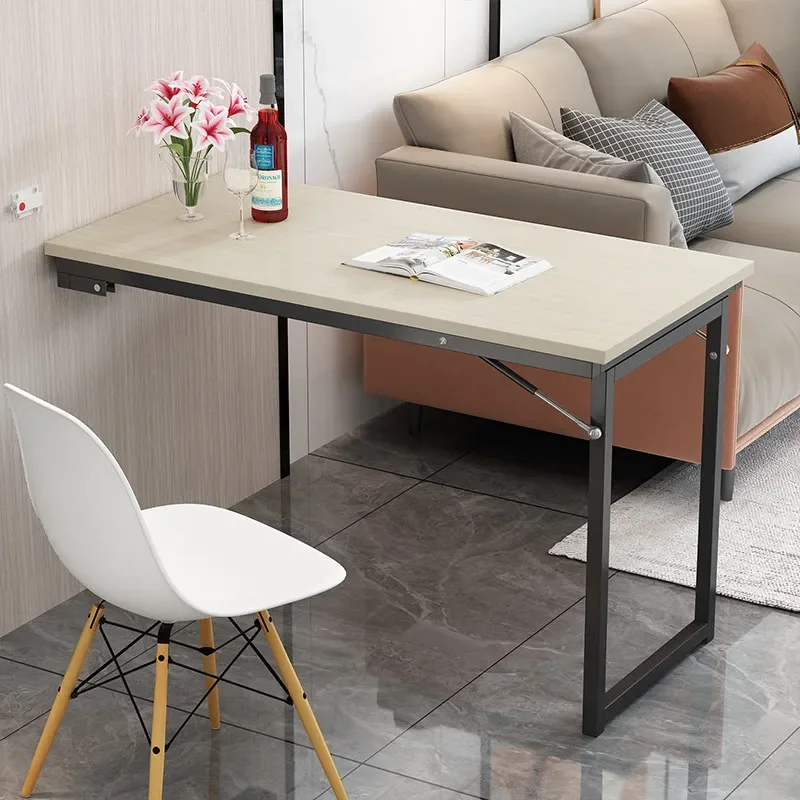 Deformed wall-mounted folding table Wall dining table Multifunctional bookshelf Balcony shelf
