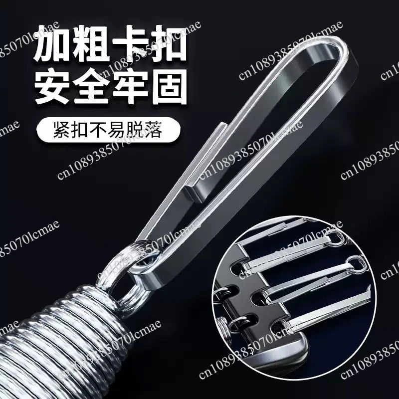 All-Steel Spring Resistance Trainer, 105KG, Home Gym Equipment, 7 Resistance Springs, Adjustable Arm Strengthener