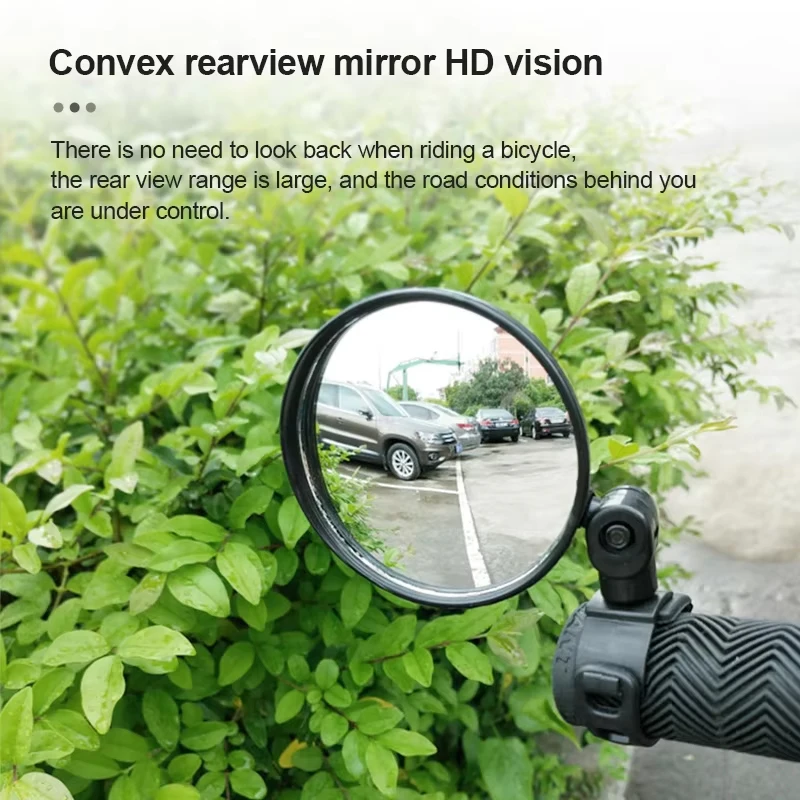 BLALION Universal Motorcycle Bicycle Rearview Mirror 360°Adjustable Rotate Convex Wide Angle Cycling Handlebar Rear View Mirrors