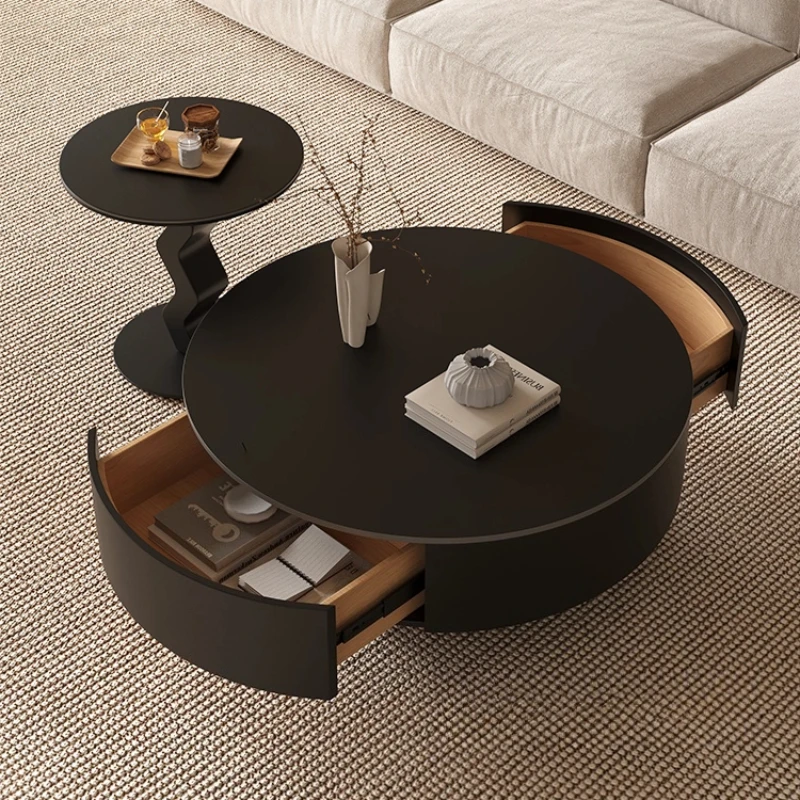 Modern Round Center Coffee Table With Storage Nordic Minimalist Marble Coffee Table Luxury Mesa De Jantar Hotel Furniture