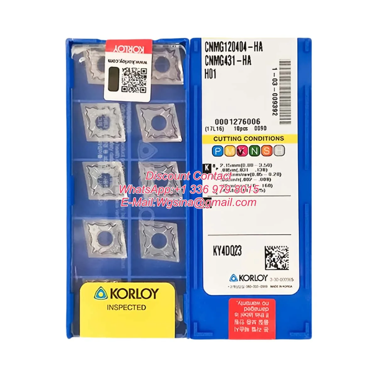 KORLOY 100% Origina CNMG120404 CNMG120408 HA NC3030 NC3120 NC3020 CNMG12 Turning Tool CNMG Insert Quality CNC Lathe Insert Tools