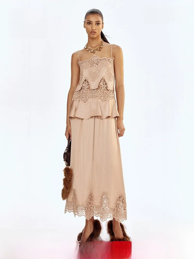 

H & M женский кружевной атласный жилет, топ, повседневный осенний Новое поступление, женский жилет с ремешком Dr 3083 Faion