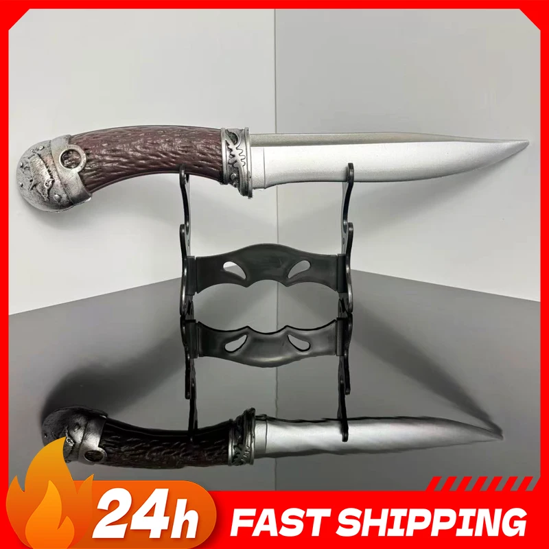 37cm/14.5inch Foam Sword Stage Performance Martial Arts Prop Silver Blade Pu Sword Western Short Sword Cosplay Knives Toys Boys - view 2