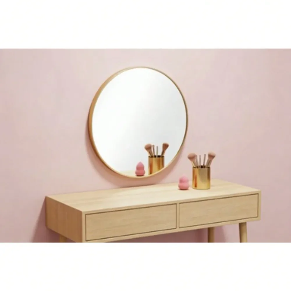 

Gold Round Small Decorative Wall Mirror For Bathroom Or Living Room