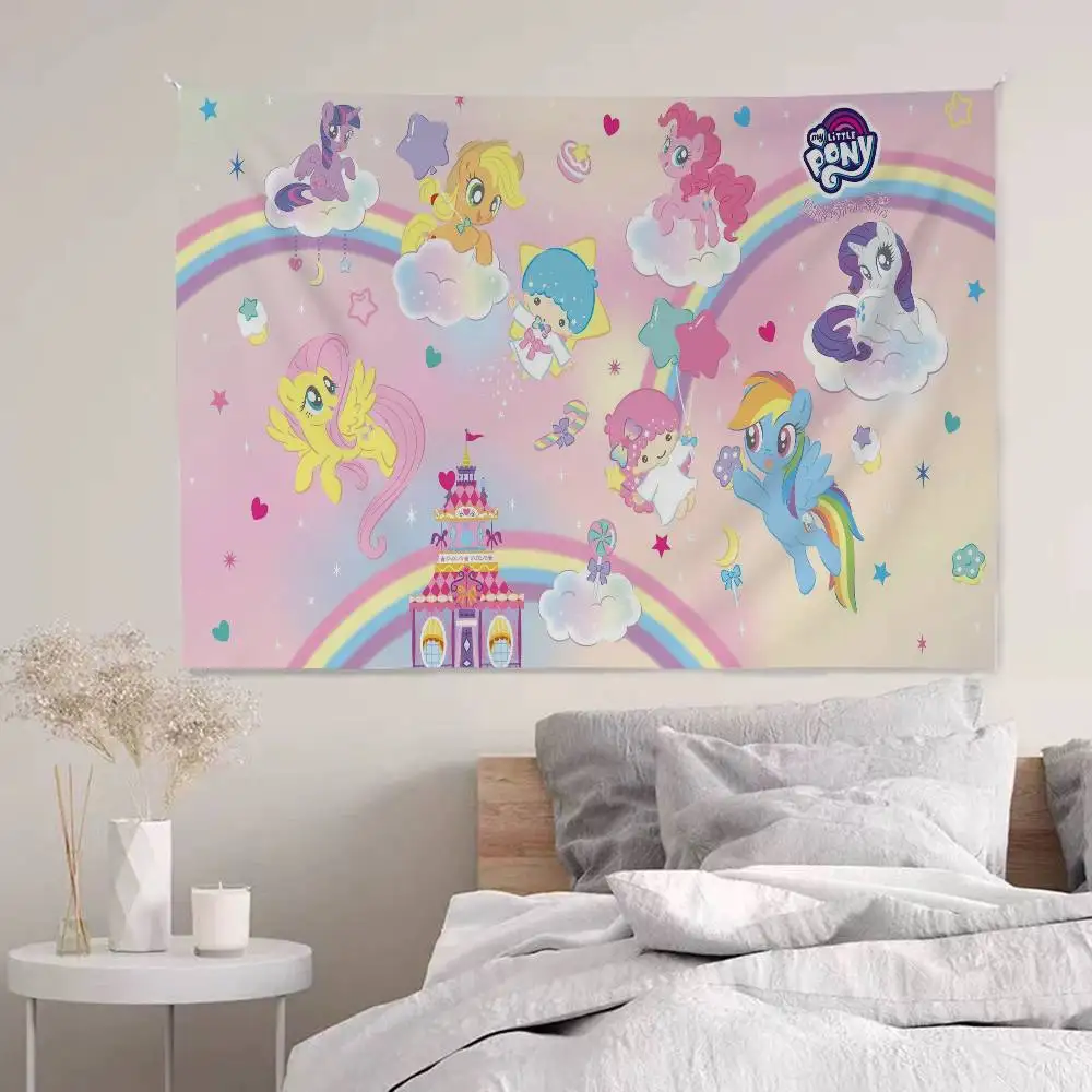 Cartoon L-Little Cute P-Pony Hanging Bohemian Tapestry Bohemian Wall Tapestries Mandala Cheap Hippie Wall Hanging