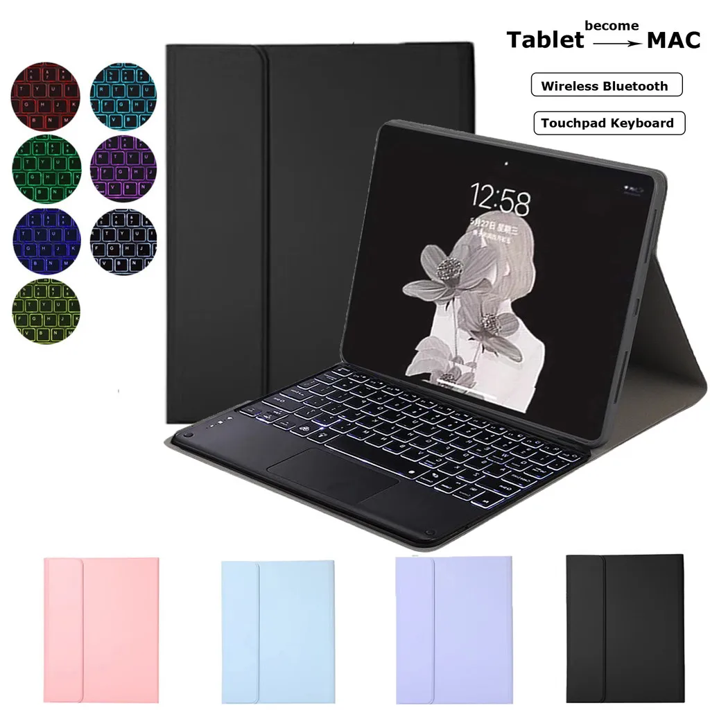 

Чехол для Huawei Honor Pad X9a 11,5 дюймов 2025 ELN2-W09 X8a 2024 11 дюймов V9 11,5 с клавиатурой, магнитный тачпад, съемный чехол для клавиатуры