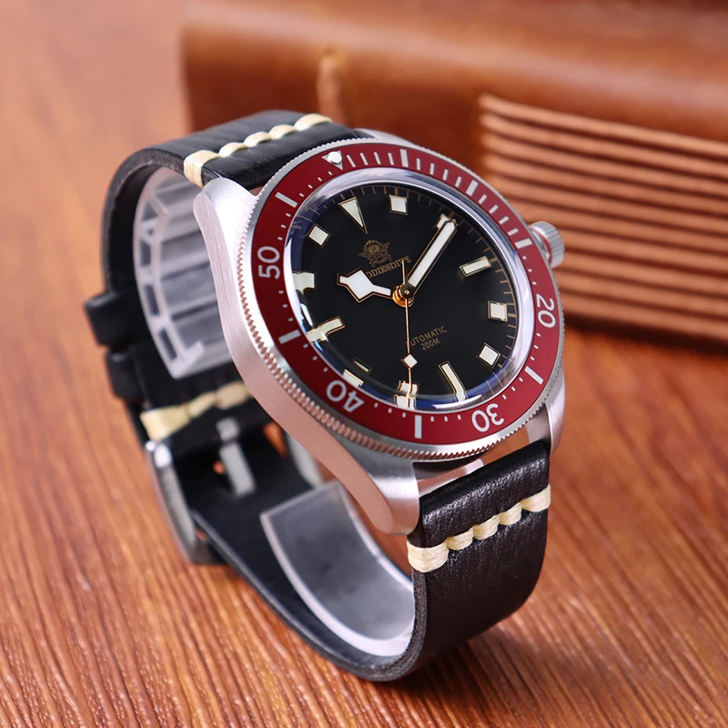 ADDIESDIVE 44mm AD2107 Men Watches Diver Sapphire glass PT5000 20Bar Waterproof BGW9 Luminous Automatic Mechanical Watch