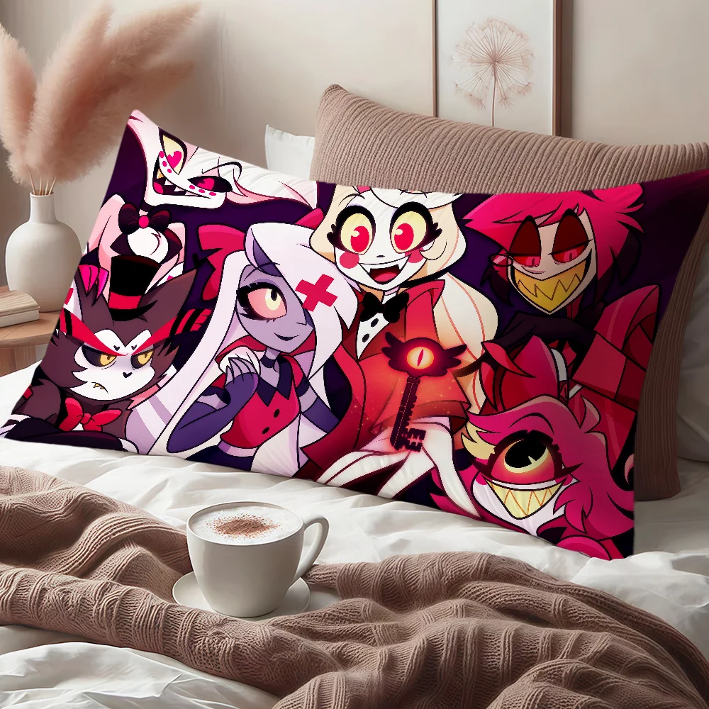 الكرتون أنيمي مضحك الفن H-Hazbin H-فندق فوكس غطاء الوسادة مستطيل وسادة غطاء أريكة المنزل غرفة المعيشة مقهى المخدة