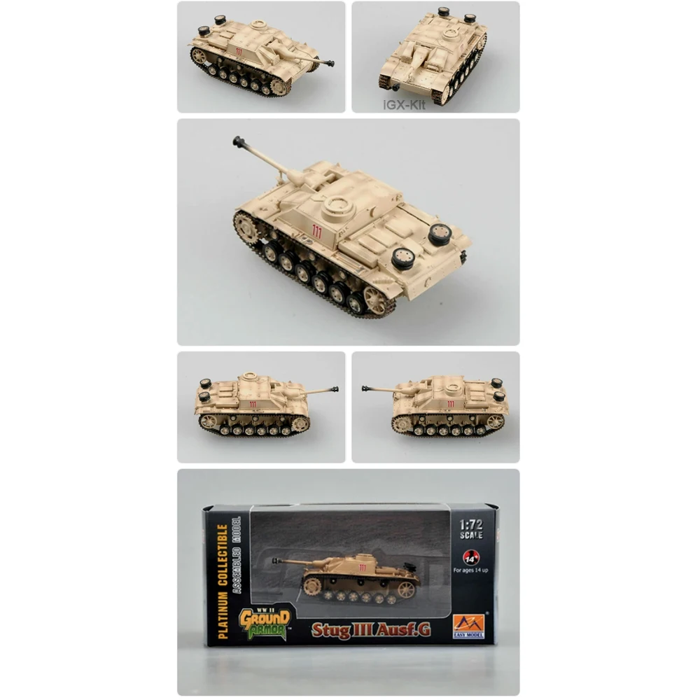 

Easymodel 36150 Масштабная модель 1:72 Немецкий танк-истребитель StuG III Ausf. G, Рим 1944, готовая коллекционная пластиковая модель, подарок