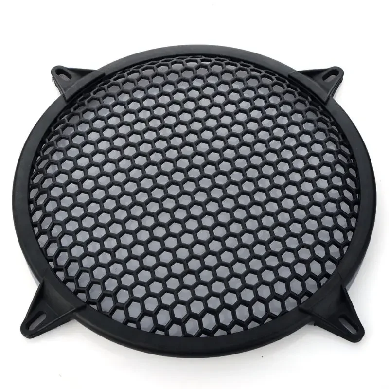 12 "Polegada woofer metal malha capa de áudio do carro alto-falante proteção capa parte buraco redondo quatro cantos alto-falante net capa