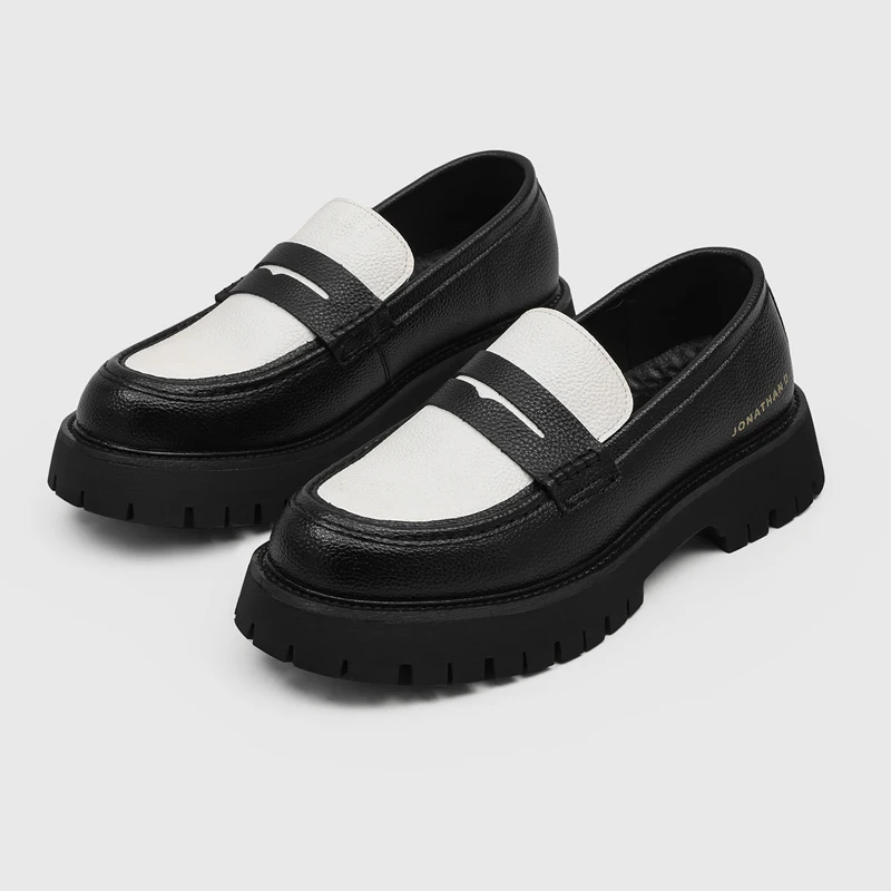 New Trendy Multi-color Men Derby Shoes Men Casual Ankle-high Round-toe One-piece Loafers High-quality Leather Shoes Sizes 38-46