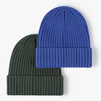 100% cotton winter hats for women and men unisex solid color knitting beanies autumn winter caps for women skullies