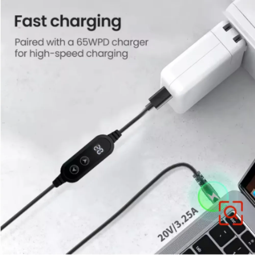 Type C To DC PD Adapter Cable with Adapter Adjustable 5V/9V/12V/15V/20V Boost Line Type-C to DC Cables for Wifi Router Laptops