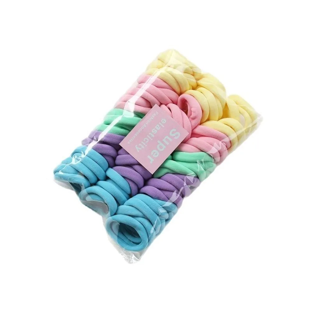 

100 шт./компл. красочные эластичные резинки в корейском стиле, головные уборы, женские держатели для хвоста, кольцо для волос, аксессуары для волос, набор веревок для волос