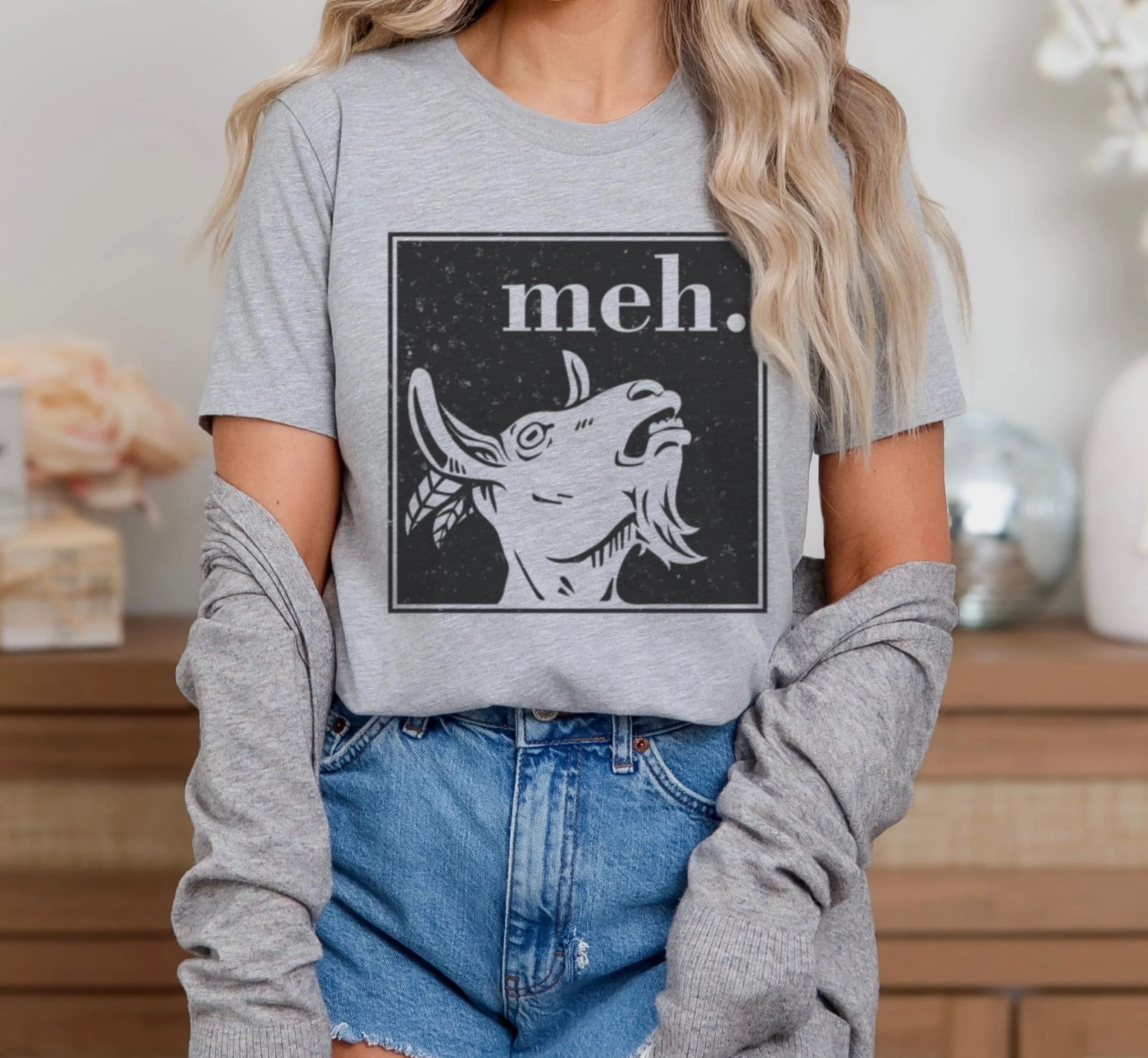 Meh Goat Vintage Vibe  T Shirt